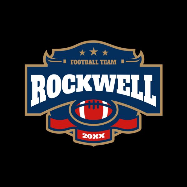 Rockwell Football team logo template Thumbnail